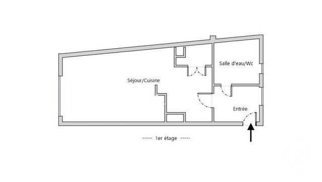 Appartement F1 à vendre - 1 pièce - 35.76 m2 - PARIS - 75015 - ILE-DE-FRANCE - Century 21 Immoside Lecourbe Vaugirard