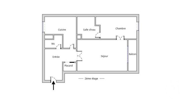 Appartement F2 à louer - 2 pièces - 61.23 m2 - PARIS - 75015 - ILE-DE-FRANCE - Century 21 Immoside Lecourbe Vaugirard