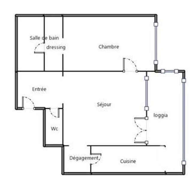 Appartement F2 à vendre - 2 pièces - 70.48 m2 - PARIS - 75015 - ILE-DE-FRANCE - Century 21 Immoside Lecourbe Vaugirard